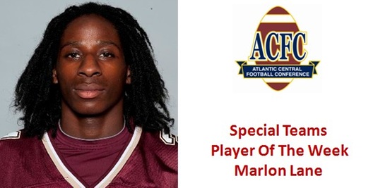 Lane Named ACFC Special Teams Player Of The Week
